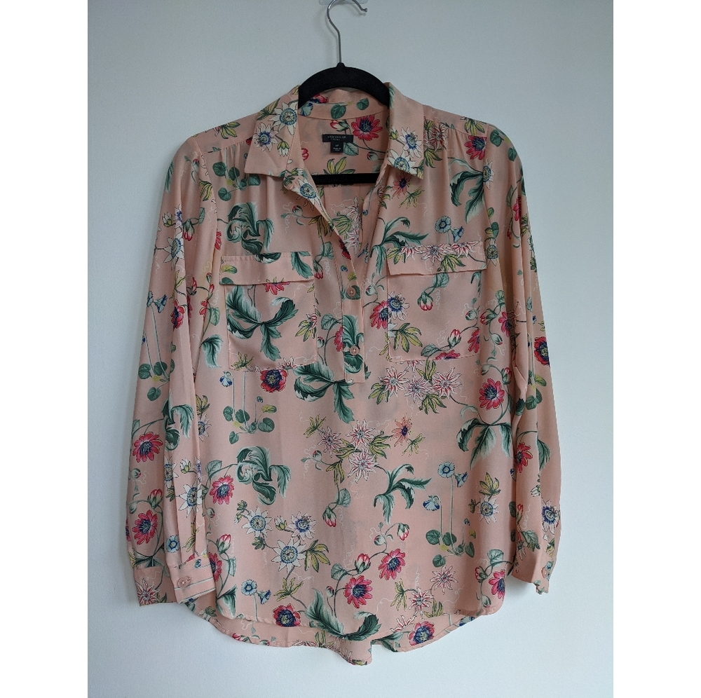 Pink Springtime Flower Motif Blouse